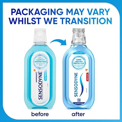 Sensodyne Mouthwash for Sensitive Teeth, Enamel Care Alcohol Free Mouthwash For Healthy Gums And Strong Teeth, Cool Mint Flavour, 500 ml