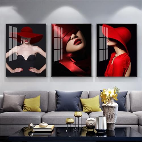 Peinture diamant DIY 5D Jaxiaco 60x90cm lot de 3 toiles Femme sexy pour loisirs créatifs