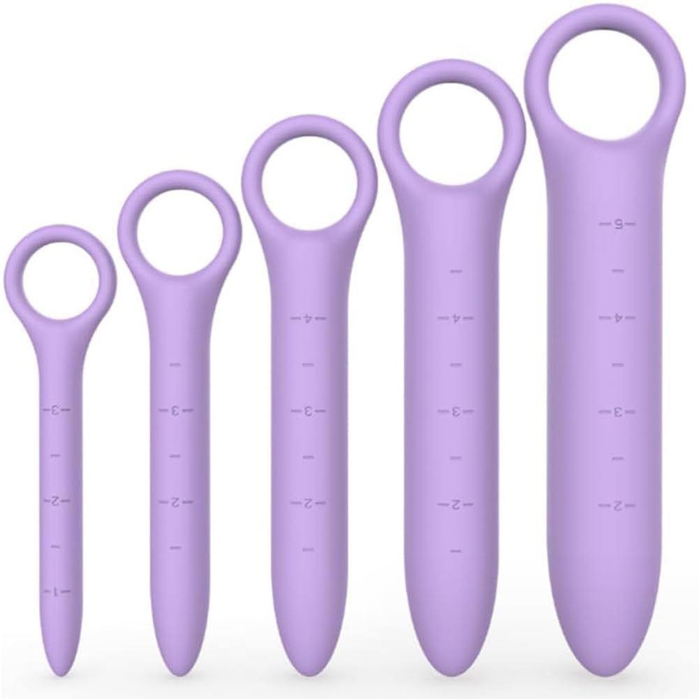 Dilatatori Silicone 5 Pezzi, Dilatatore Vaginale, Dilatatore Ano per Donna Uomo, Viola