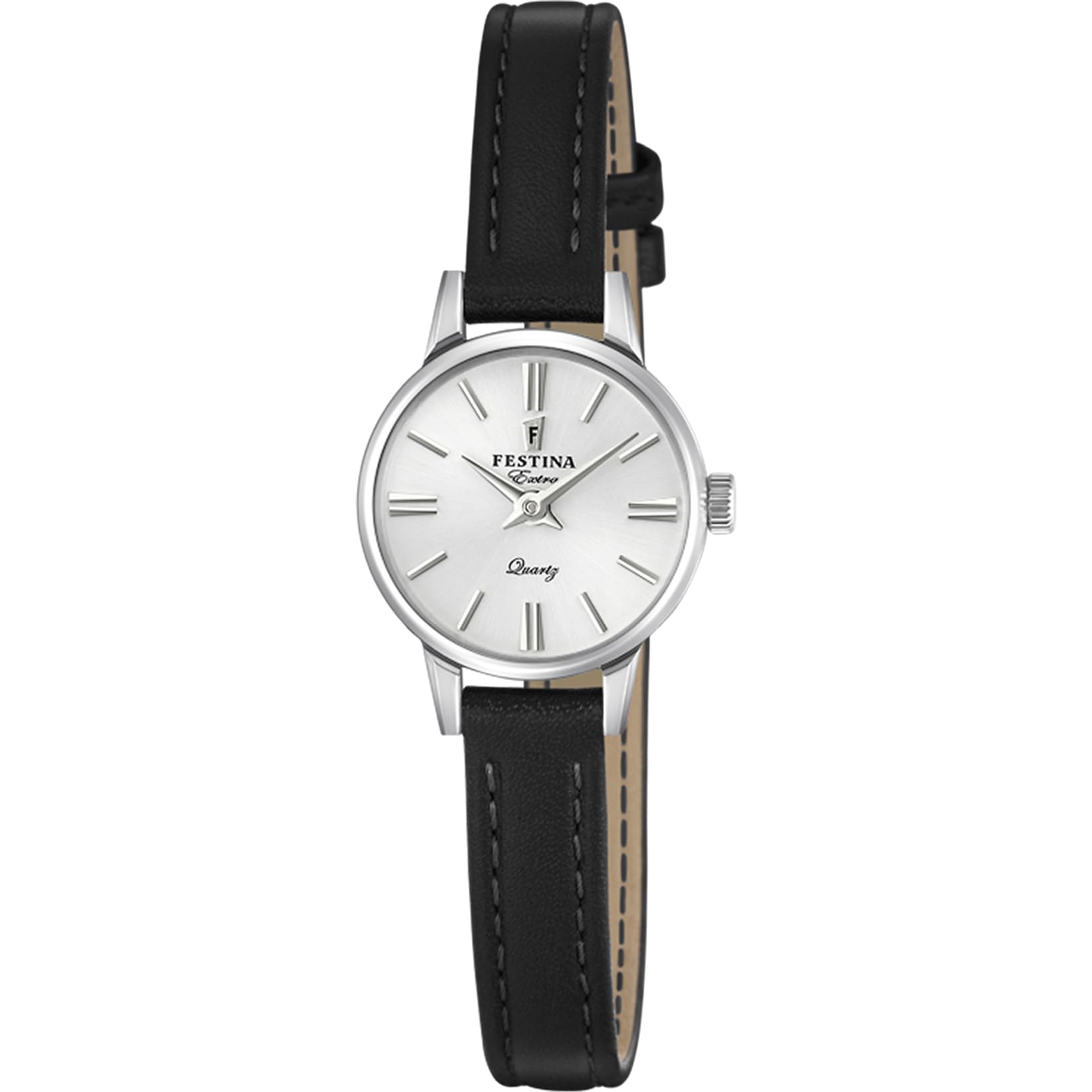 Festina Reloj Mujer Analógico de Cuero Negro - Movimiento de Cuarzo - Relojes Mujer - Cristal de Alta Resistencia - Elegante, Clásico y Vintage - Special Prices F20260/​1