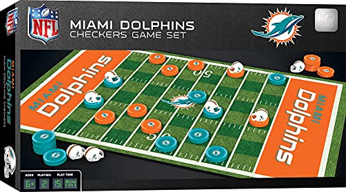 MasterPieces Family Game - NFL Miami Dolphins Checkers - Officially