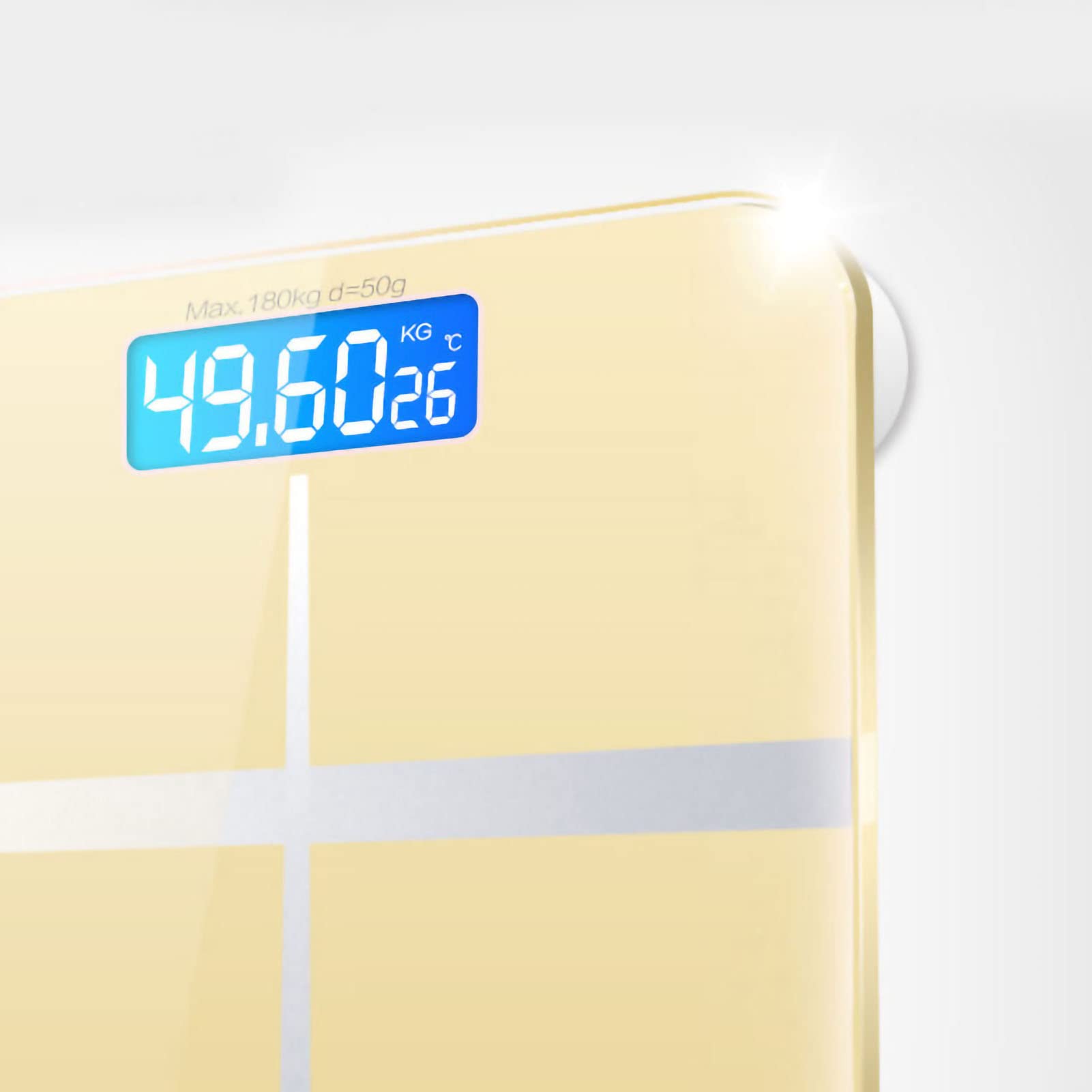 Weight Scales Bathroom, Smart Scale for Body Weight Accurate Measurement, Tempered Glass Digital Bathroom Scale, Weight Scale for Home(Luxury Gold Color)