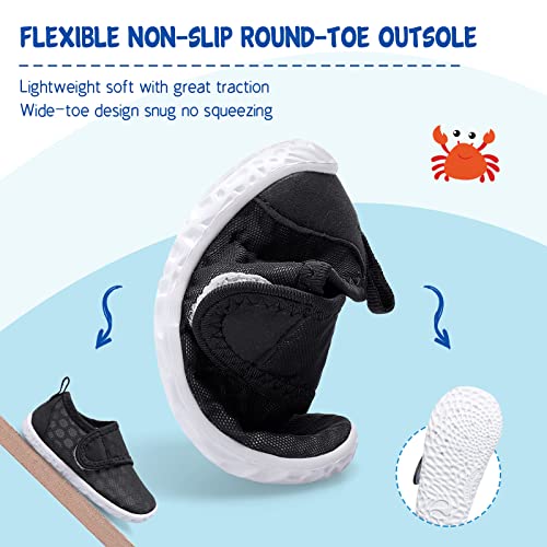 Image of LeIsfIt Toddler Water Shoes Boys Girls Barefoot Aqua Socks Kids Breathable Quick-Dry Swim Shoes for Beach Pool Surf