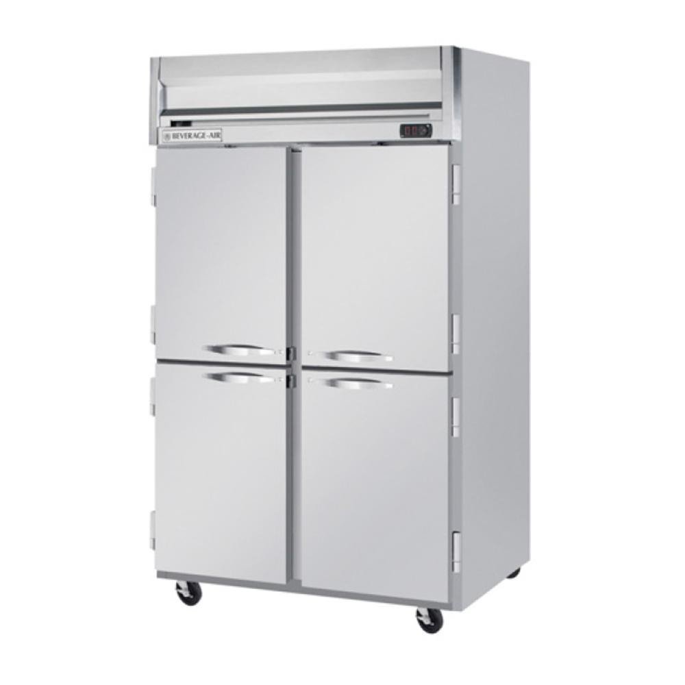 Beverage-Air HBF44-1-HS 47" Horizon Series Two Section Solid Half Door Reach-In Freezer 44 cu.ft. Capacity Stainless Steel Exterior and Interior with Bottom Mounted by Beverage