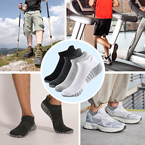 Tennola Ankle Athletic Running Socks Cushioned Cotton Low Cut Sports Socks With Tab Arch Support For Men Women 4 Pairs #TOP5