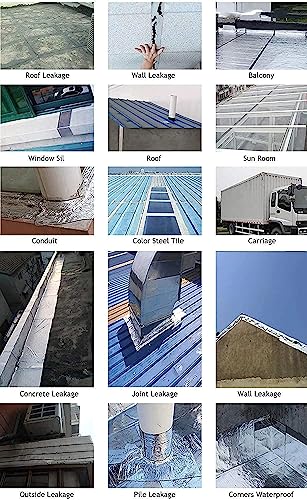 Image of Super Strong Adhesive Waterproof Tape Permanent Repair Roof Water Leakage Solution Rubber Foil Suitable for Roof Leak, Surface Crack, Window Sill Gap, Boat Sealing, Tank Leak (5CM*5M)(Pack of 1)
