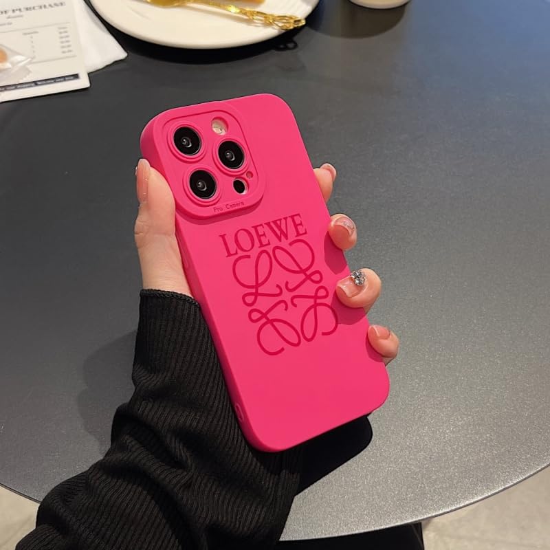 ブラック　ロエベ　ケース　男女兼用 ロエベ携帯ケース iphone15 おそろい loewe風 iphone15pro max
