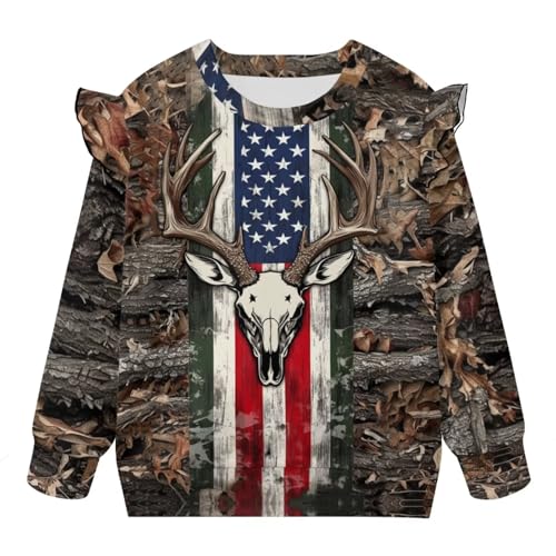 Sweatshirts for Toddler Girls 1-8T Sweatshirts Athletic Pullover Top Comfy Shirt Tee Tops4