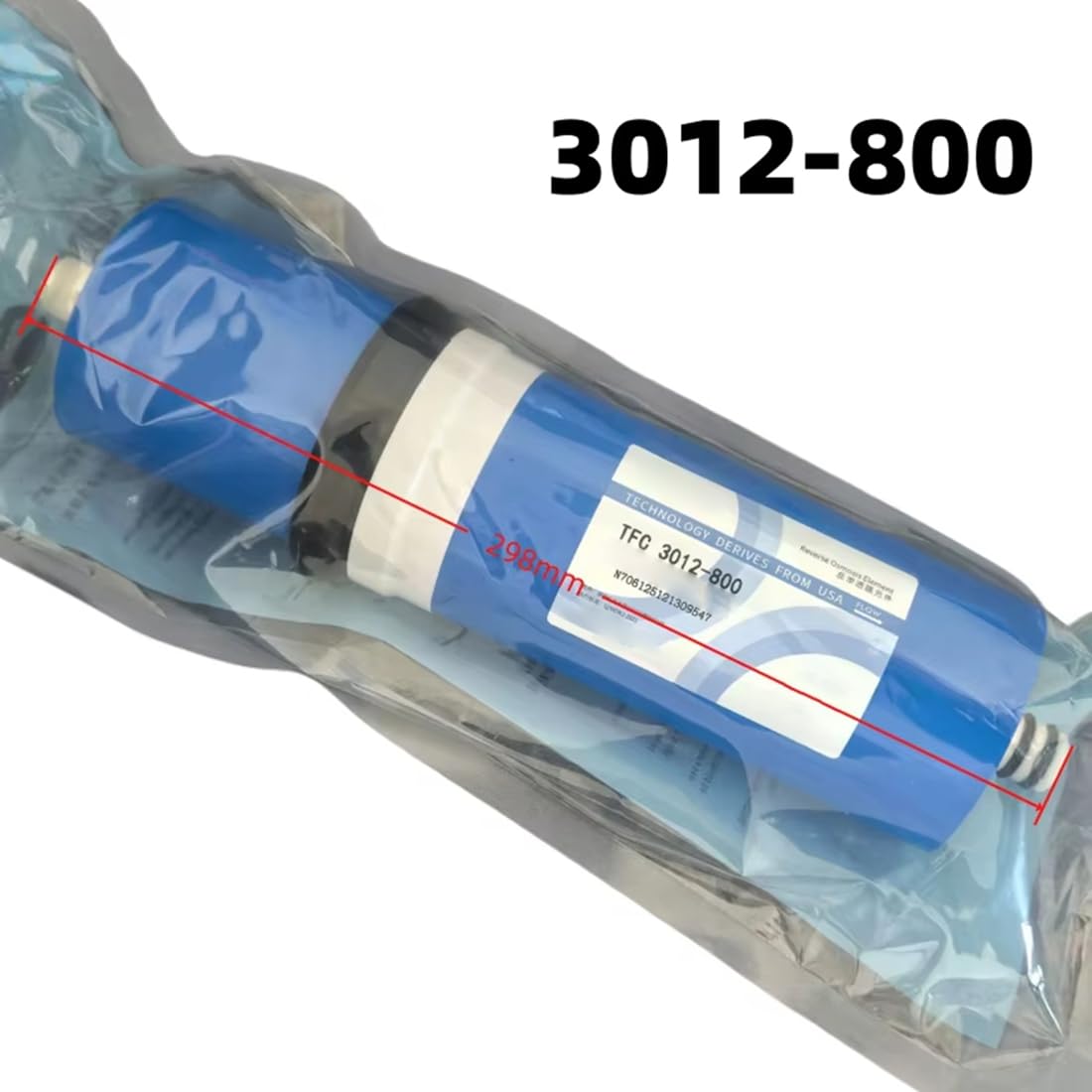Membrana RO 3012-400/600/800 Modelo 3012 Filtro de Ósmosis Inversa Componentes del Purificador de Agua de Cocina 3012-800