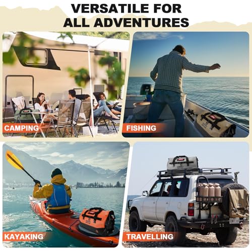 Image of Waterproof Duffel Bag 25L /40L /60L - Heavy-Duty Motorcycle Tail Bag, Roll-Top Dry Bag for Travel, Camping, Boating, Kayaking, Outdoor Adventure
