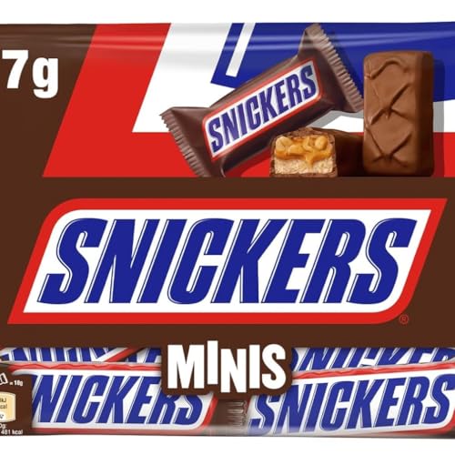 Snickers Chocolatinas com delicioso creme de amendoim, caramelo macio e pedaços de amendoim revestidos de chocolate com leite em formato minis (227 g)