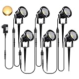 ♥【Vielseitig Erdspieß Strahler für die Außenbeleuchtung】Warmweiß Gartenstrahler mit stecker, Plug & Play, sparen Energie und Geld. Der Kopf der SanGlory Gartenleuchte ist drehbar (360 °) und schwenkbar (320°) . Sie können es frei als gezielte direkte oder indirekte Außenbeleuchtung verwenden.