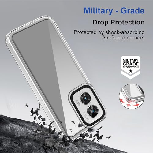 Image of amazon basics Back Case Cover for Motorola G96 5G | Compatible for Motorola G96 5G Back Cover | Case Cover with Camera Protection | (TPU + PC | Transparent)