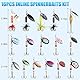 Blinker Set Spinnerbait Kit, 16 Stück Hartmetall Spinner Set Köder Angelköder Süßwasser Köder Set für Forelle Lachs Crappie Karpfen mit tragbarer Tragetasche