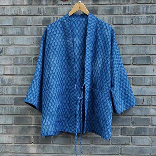 blue kimono jacket