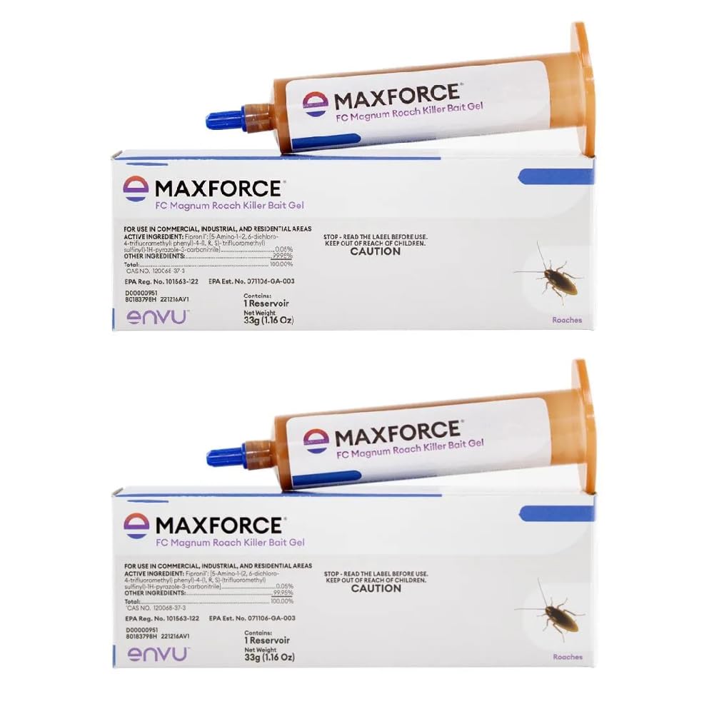 Maxforce Fc Magnum Cockroach German Roach Control Gel Bait - 2 Tubes 1 Plunger