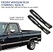 Front Door Window Molding Rubber Felt Trim Seal Weatherstrip Kit Compatible with 1973-1991 Chevy C10 C20 C30 K10 K20 K30 R1500 R2500 R3500 GMC Suburban C1500 C2500 C3500 K1500 K2500 K3500
