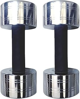 Arcado 5kg Steel Dumbbells Pair (2 pices)/ Dumbles with Soft cushion Grip/ for Home Gym and Commecial Use for Men and Women / set of 2