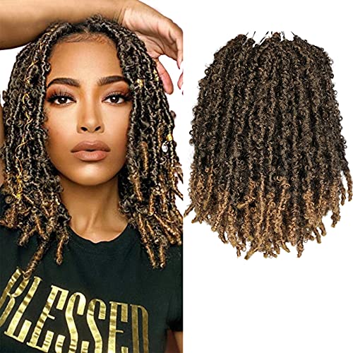 Tianrun Butterfly loc 12 Inch 6 Packs Style T27 butterfly locs crochet Faux Locs Goddess Locs Braiding Hair (12 Inch, 6Packs, T27）