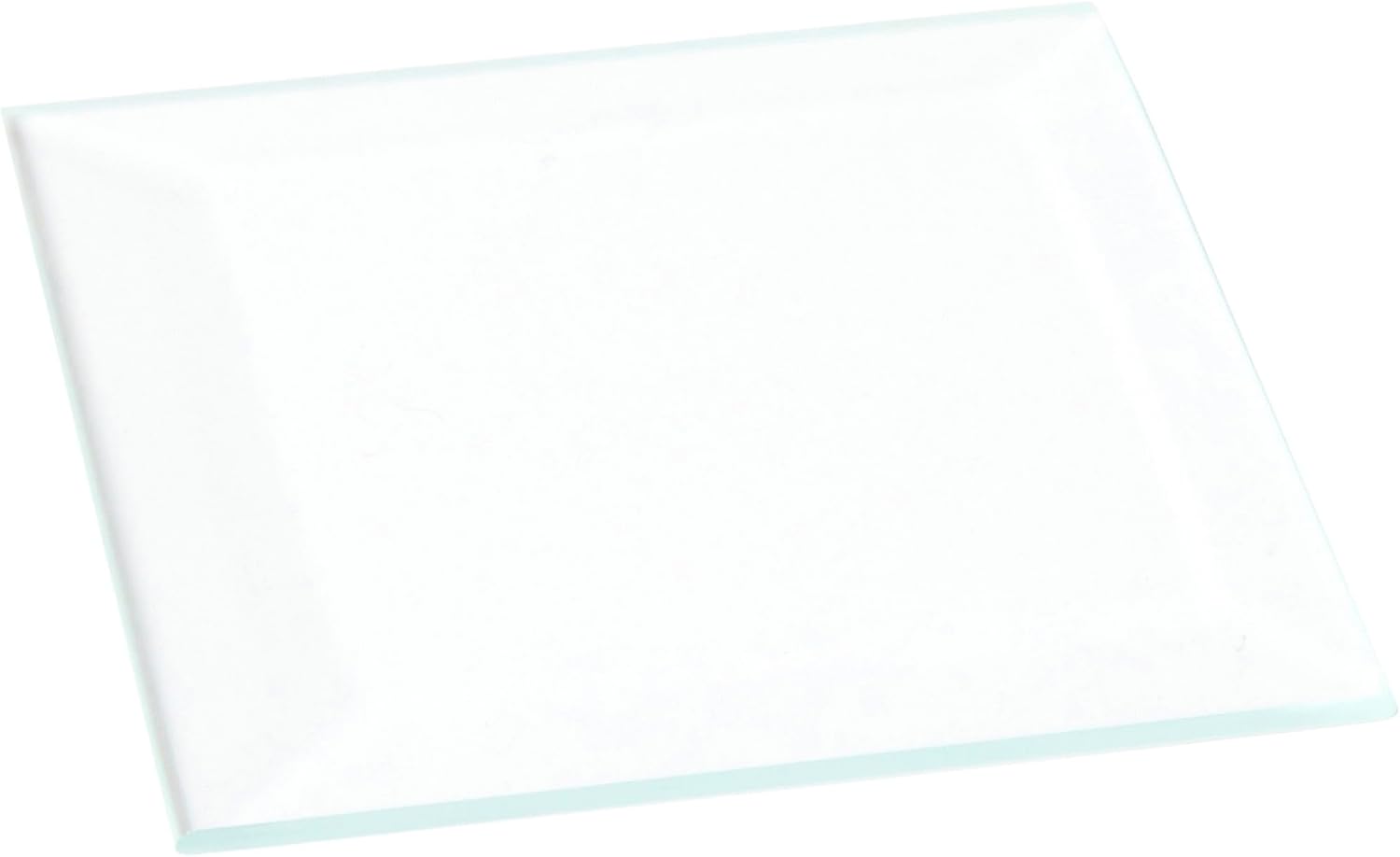 Plymor 2" Square, 3mm Thick Beveled Clear Glass, Pack of 2