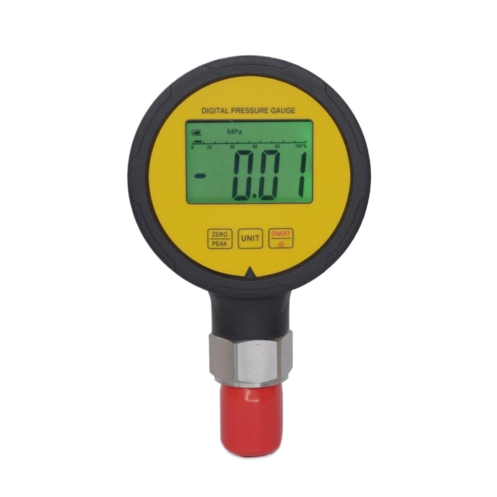 Digitales Manometer, Durchmesser 80 mm, Genauigkeit 1% FS, wasserdichte Manometer for hydraulische Wasser-Luft(0-60Mpa,G1-2)