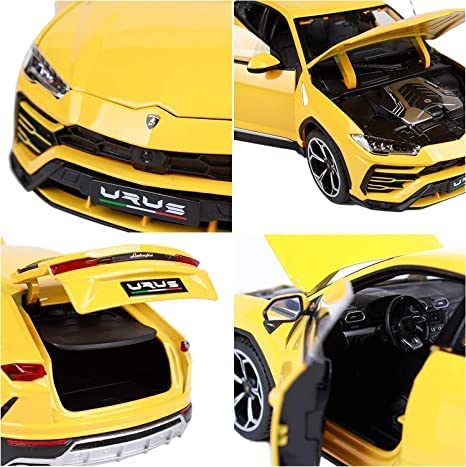 Image of Compatible for 1:24 Lamborghiini Uruss Car Model Toy Child Sound and Light Pull Back Car Zinc Alloy Toys for Kids Boy Girl Gift,Toy for Kids (Colors as Per Stock)