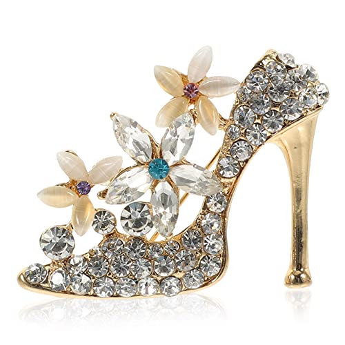 1 Pieza broche de la joyería elegante de imitación Boda pasador de broche Hechizas pasadores broche accesorios Pins de broche para mujeres broche de zapato de tacón alto