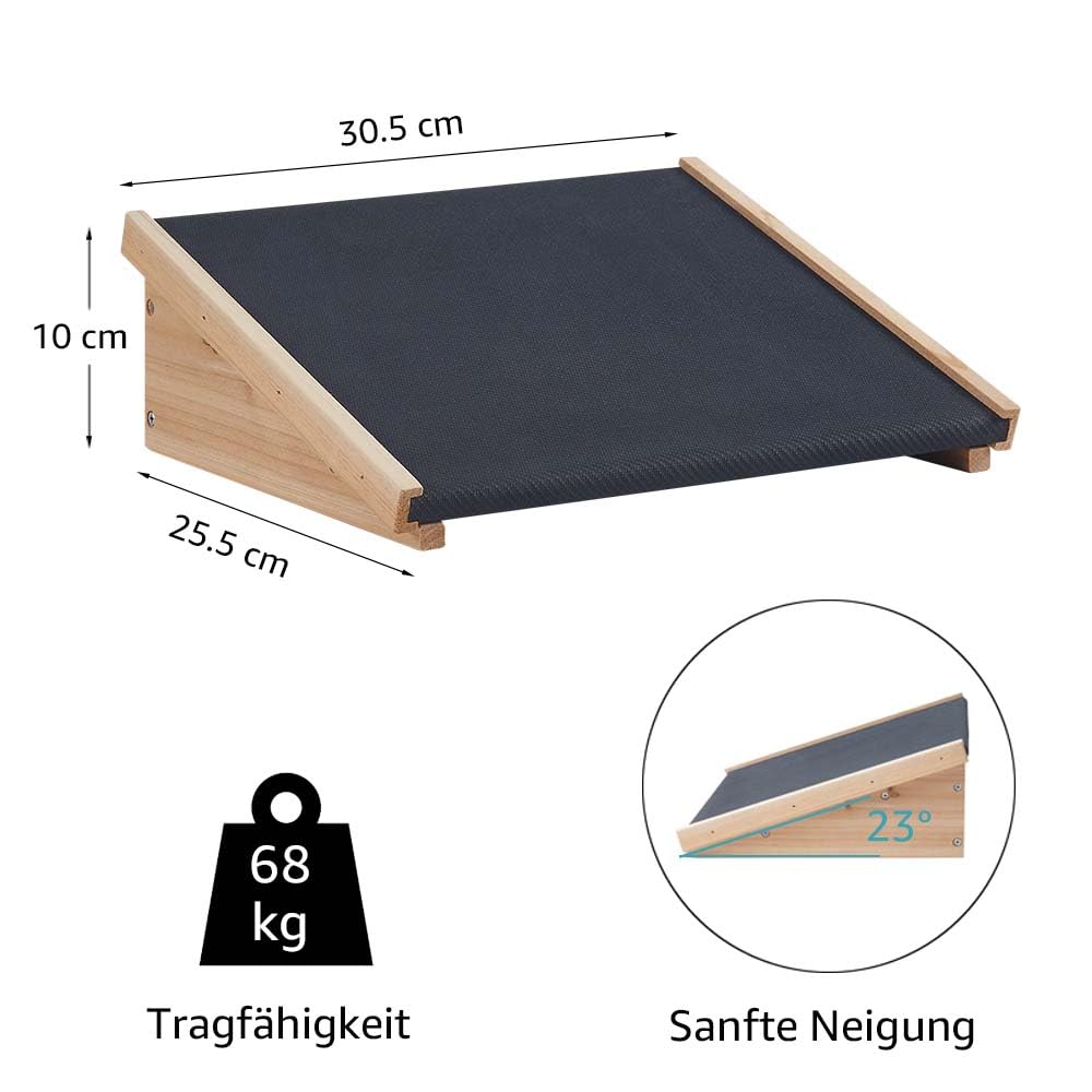 unipaws Hundetreppe 2er Pack, rutschfeste Hunderampe mit Gummioberfläche, Sanfte Einstiegshilfe für kleine & mittlere Hunde & Katzen, Gelenkschonend für Senioren, Indoor Rampe für Bett & Sofa