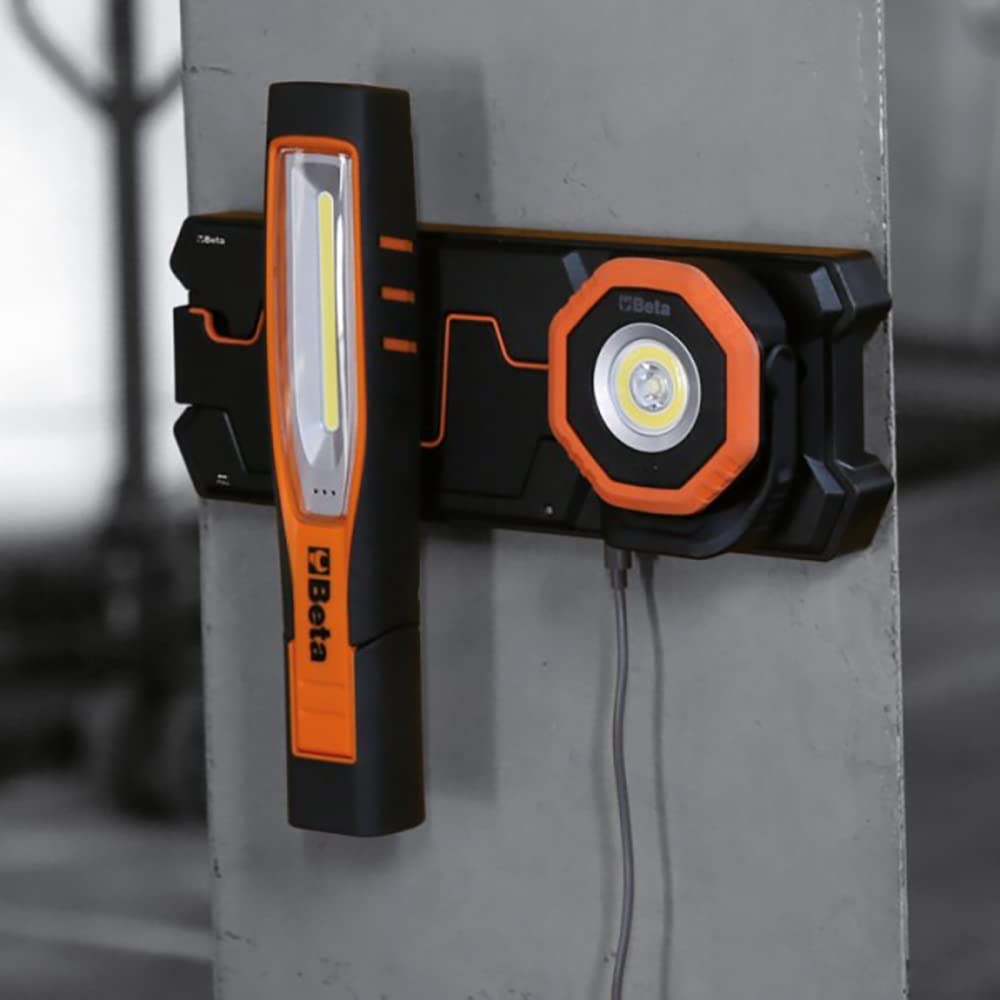 BETA 1838POCKET - Linterna de bolsillo articulada LED con carga inalámbrica