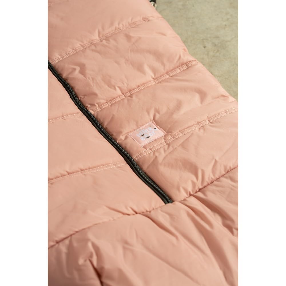 Sacco Passeggino Invernale Universale Interbaby | Copri Passeggino Universale Morbida | Sacco Termico per Ovetto Rimovibile, Doppia Apertura, Facile da Lavare, Materiali Anallergici, Rosa