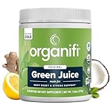 Organifi Green Juice - Powder Supplement with Organic Spirulina, Ashwagandha, and Chlorella - Helps Achieve Fitness Goals and Reduce Cortisol Levels, 30-Day Supply