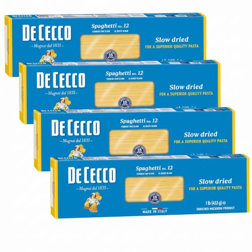 De Cecco Spaghetti Pasta, 16 Oz (Pack of 4)