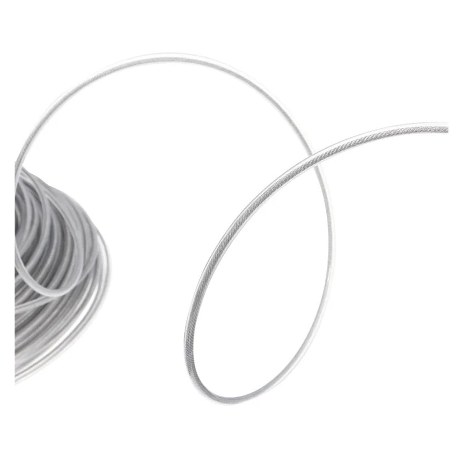 Filo decespugliatore Acciaio 3mm/2.7mm Corda Nylon Tonda | Per decespugliatori e tosaerba, grigio, 42 m o 50 m(2.7mm)