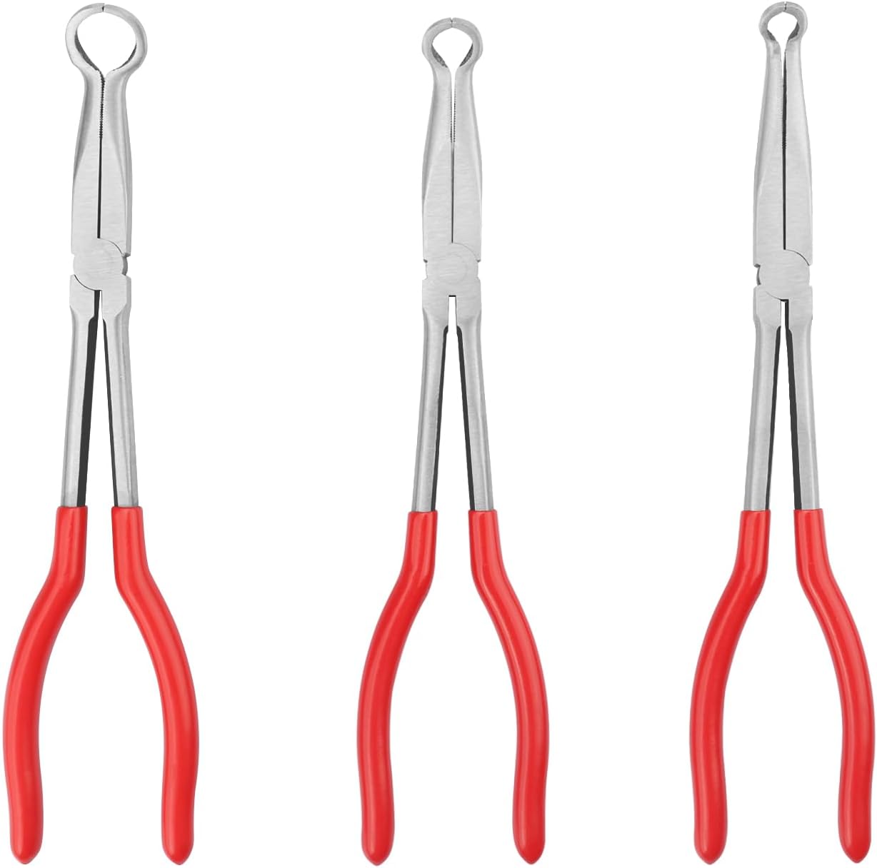 3 PCS Long Reach Hose Grip Pliers, Long Needle Nose Pliers For Steel