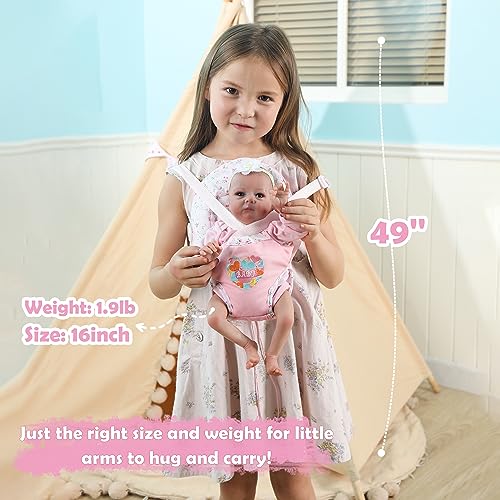 WOOROY-Realistic-Reborn-Baby-Dolls-16-Inch-Lifelike-Newborn-Preemie-Baby-Dolls-Girl-Handmade-Real-Life-Baby-Dolls-Soft-Cloth-Body-Gift-Toy-for-Kids-Age-3 WOOROY Realistic Reborn Baby Dolls 16 Inch Lifelike Newborn Preemie Baby Dolls Girl Handmade Real Life Baby Dolls Soft Cloth Body Gift Toy for Kids Age 3