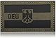 Deutschland IR Infrarot Reflektierende Patches Klett,German IR Flag Tactical Patches Hook and Loop Applique,Voll bestickte Militär Aufnäher,für Mützen, Taschen, Westen, Uniformen/Eagle