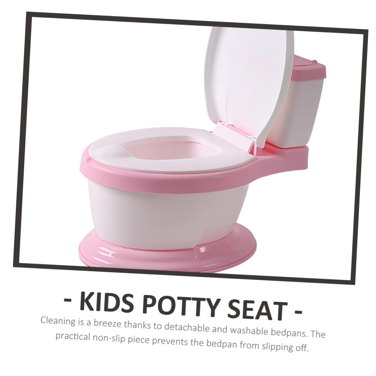 VANZACK Potty Seat Portable Toilet Trainer for Home Outdoor Use Plastic Design Compact Stable for Easy Toilet Training for Boys