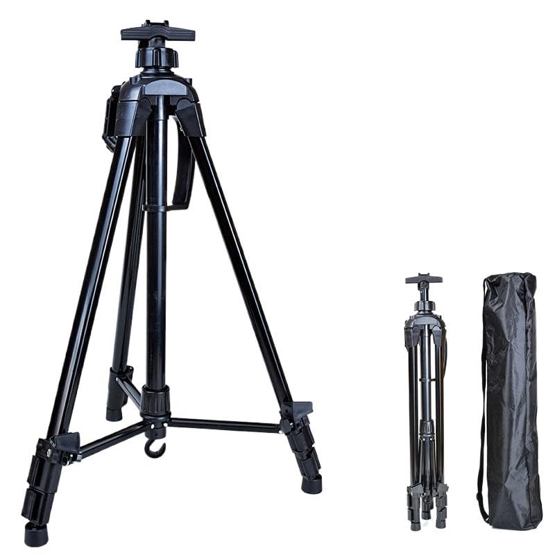 Aluminum Alloy Easel Retractable Lifting Large Hand-Cranked Portable Metal Easel Student's Sketch Art Easel (Black)