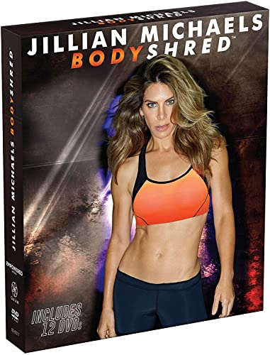SPRENG Jillian Michaels Body Shred 60-Day Meal Plan Fitness Guide Rotational Calendar - 12 DVD