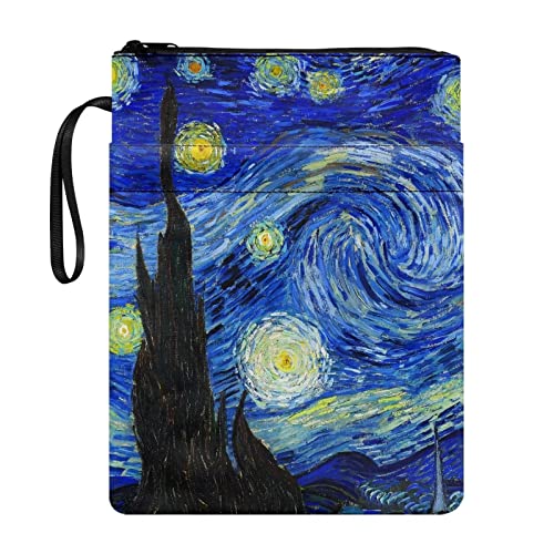 Poceacles Funda para libro con patrón de noche estrellada,