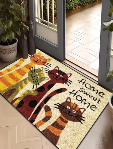 Delicada alfombra Sweet Home para entrada 50x80 cm miniatura 1