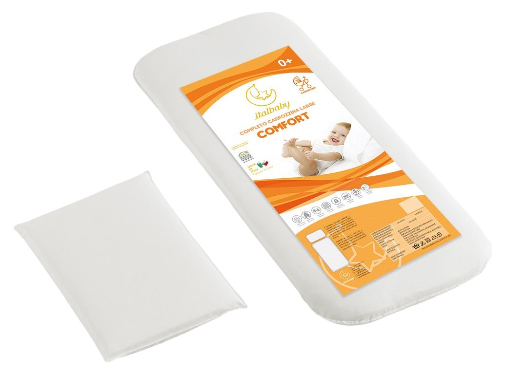 Italbaby comfort grande carrozzina materasso e federa set