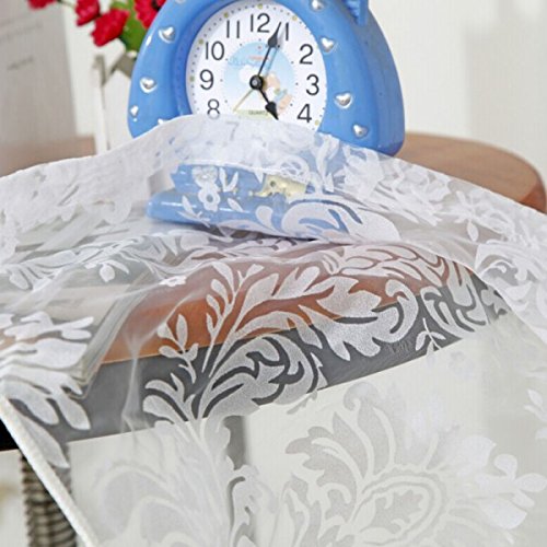 Tenda Tulle Viole Motivo Floreale Floccato