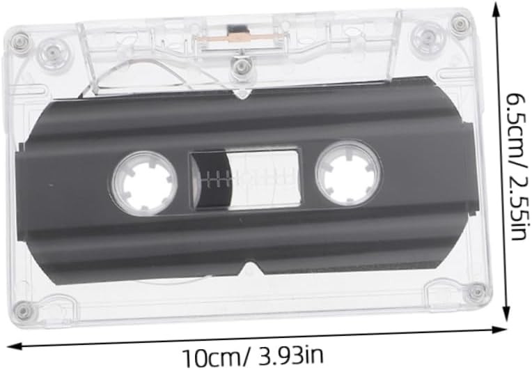 20pcs Blank Audio Cassette Tapes Recordable Tapes Transparent Cases for Music Teaching Voice Blessings Vintage Style for Retro Parties