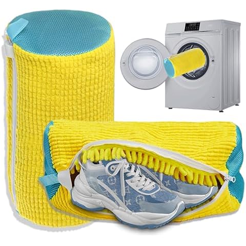 Shoe Washing Machine Bag Shoes Laundry Bag Shoe Washing Bag for Washing Machine Laundry Shoe Bag For Washer And Dryer Reusable Shoe Washing Bag for All Shoe Types And Sizes (YELLOW 2PCS) Cover