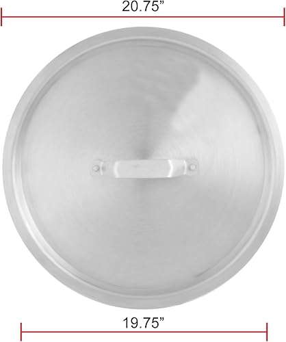 Miniatura 5 de Tapa de olla de aluminio de 100 cuartos de galón de 20-58 pulgadas de diámetro x 1-14 pulgadas de altura, cubierta multiusos para olla de sopa de