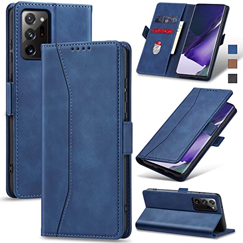 Image of Jasonyu Flip Wallet Case for Samsung Galaxy Note 20 Ultra,Blue