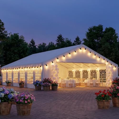Aoxun 40x20 Party Tent Canopy with LED Light Waterproof...