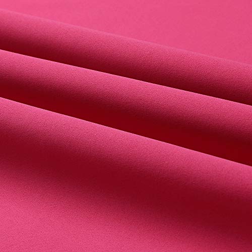image for DUALIFE Pink Blackout Curtains 63 Inch Length for Girls Room Thermal I