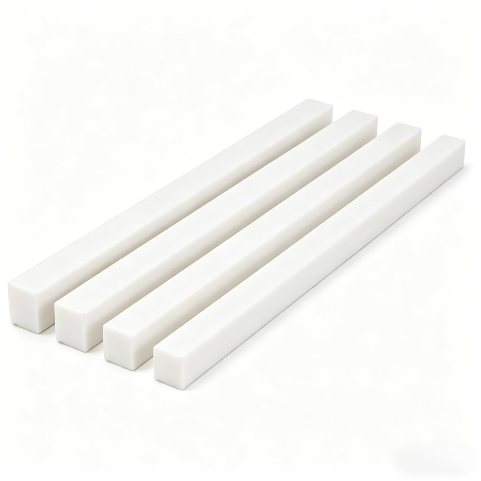 Purzen ABS Plastic Flat Bar White Rectangular Strip Rigid Smooth Surface for Milling Laser Cutting Structural Support Enclosure DIY Fabrication 500mm×50mm,3mm
